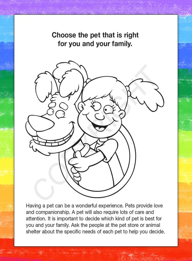 ZOCO - Healthy Pets Coloring & Activity Books (50 Bulk Pack, Without Crayons) - Pet Care Education with Fun Games & Activities - Veterinarian Handout for Kids - Image 2